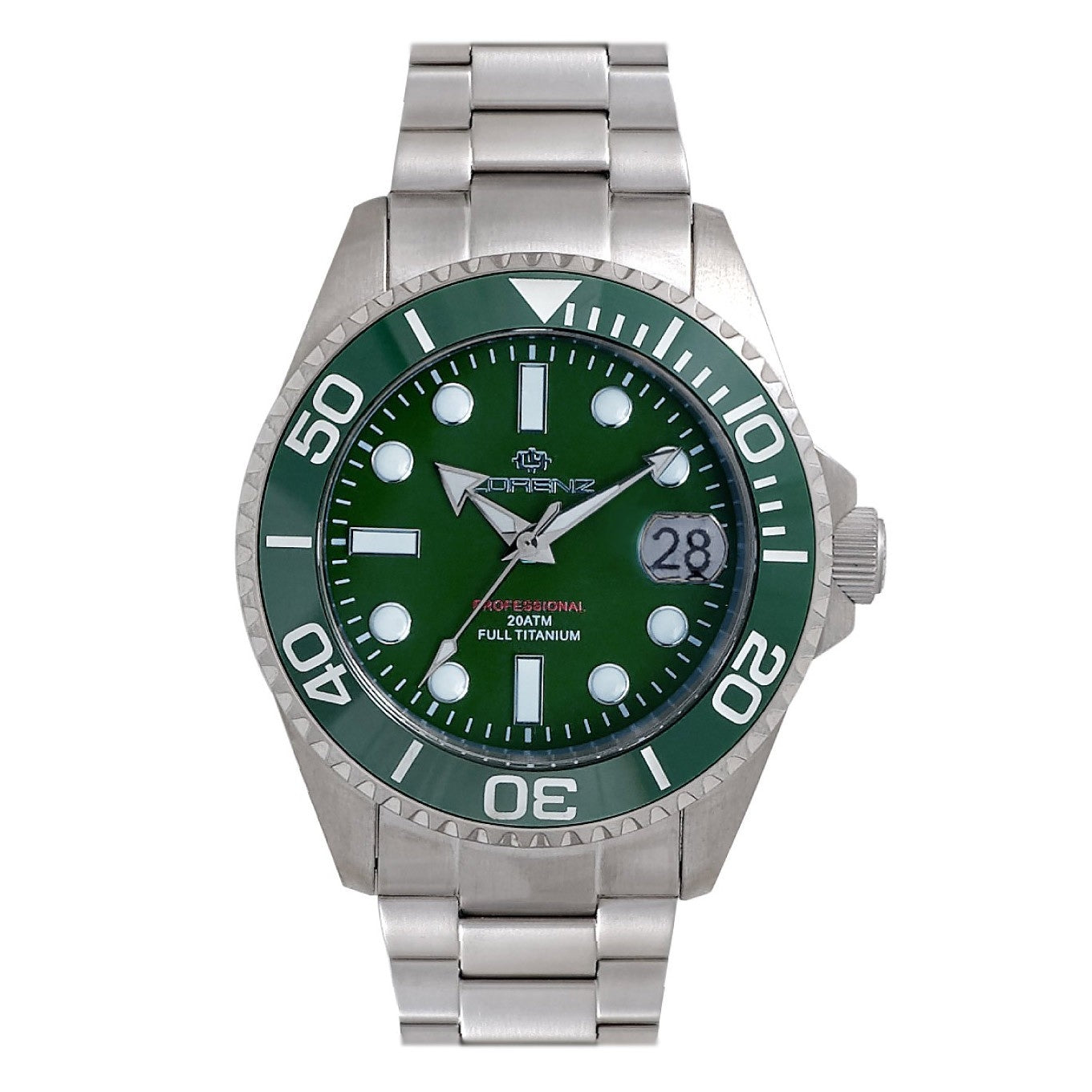 LORENZ modelis TITANIO DIVER GREEN AUTOMATIC Special Pack
