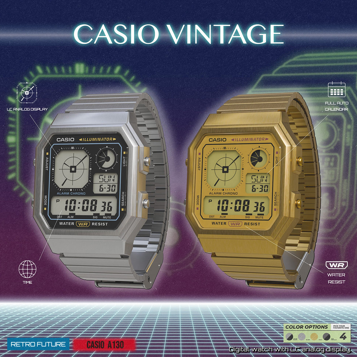 CASIO EU WATCHES modelis A130WE-1AEF