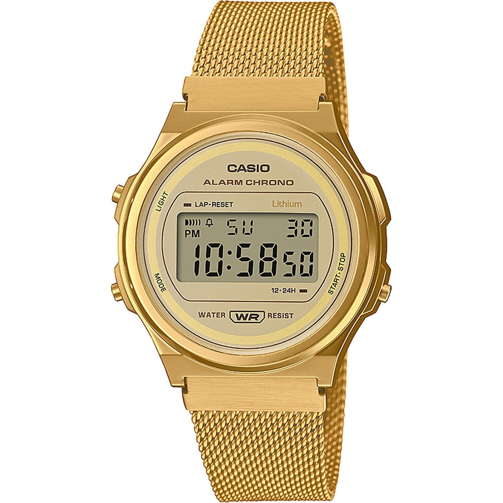 CASIO VINTAGE modelis ROUND - GOLD MESH