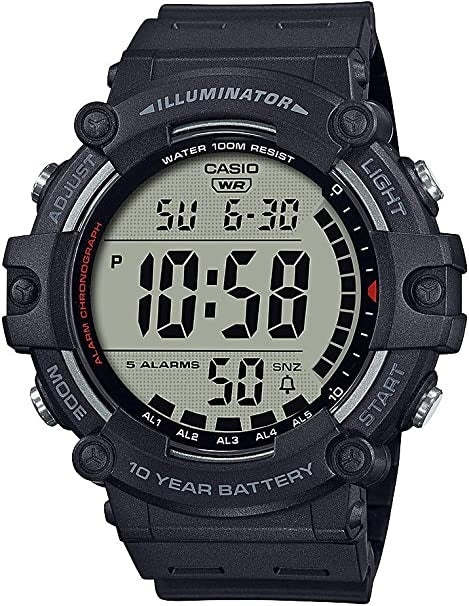 CASIO SPORT modelis ILLUMINATOR WORLDTIME 10 YEARS BATTERY - BLACK