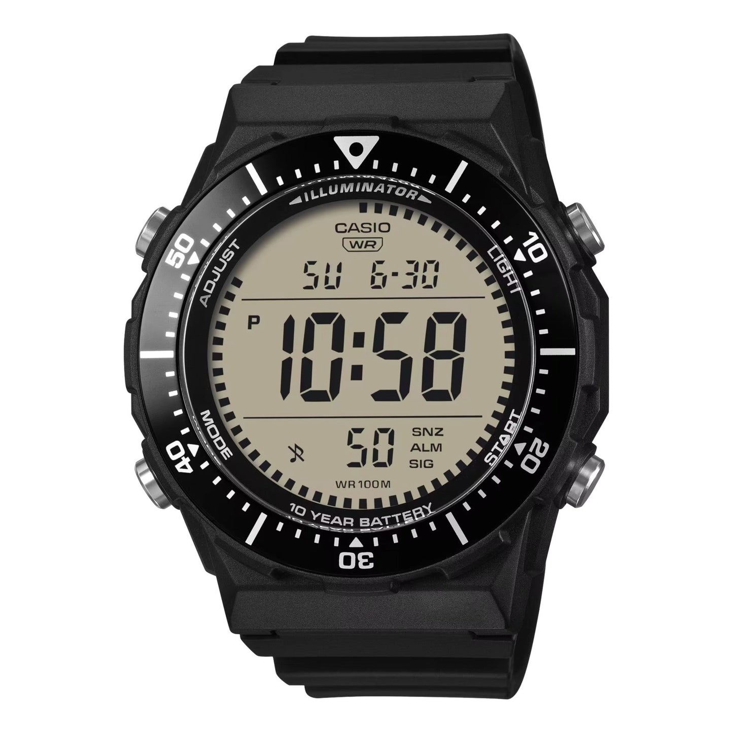 CASIO SPORT modelis DIVER - New Case LCD - BLACK