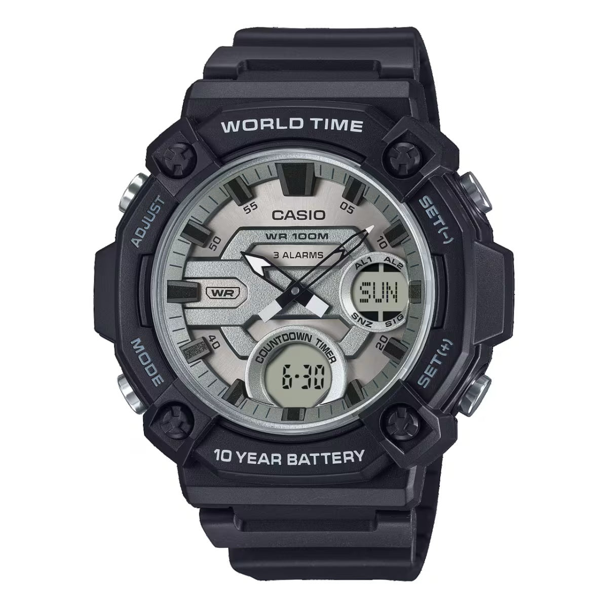CASIO SPORT modelis OVERSIZE 10 YEAR BATTERY - SILVER