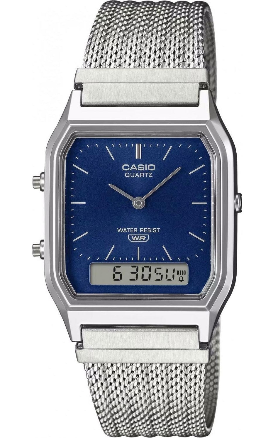 CASIO VINTAGE modelis EDGY COLLECTION SUNRAY DIAL - MESH STRAP, BLUE