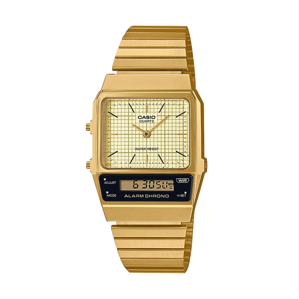 CASIO VINTAGE modelis EDGY COLLECTION RETRO DIAL - GOLD