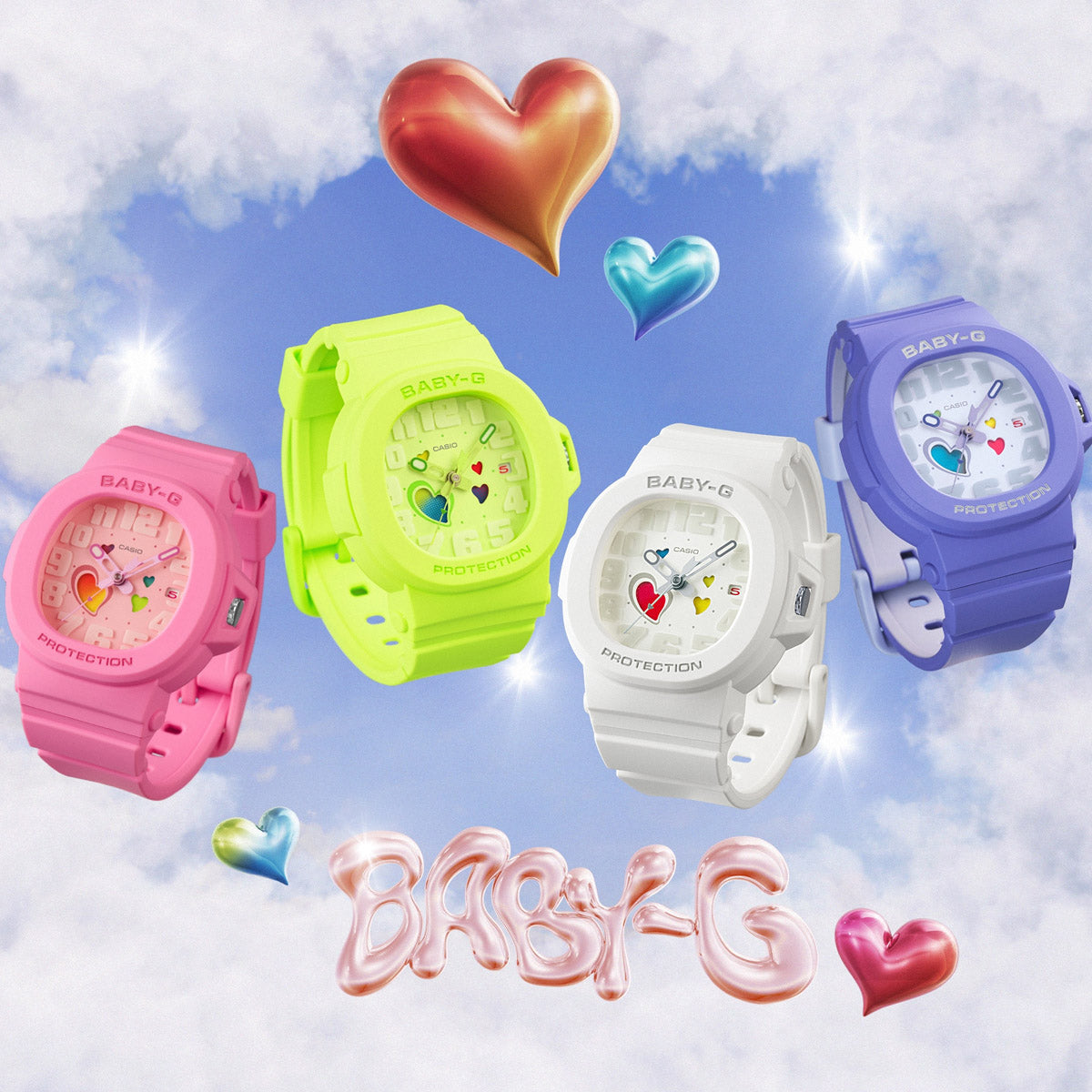 CASIO BABY-G modelis PLAYFUL HEART SERIES - YELLOW
