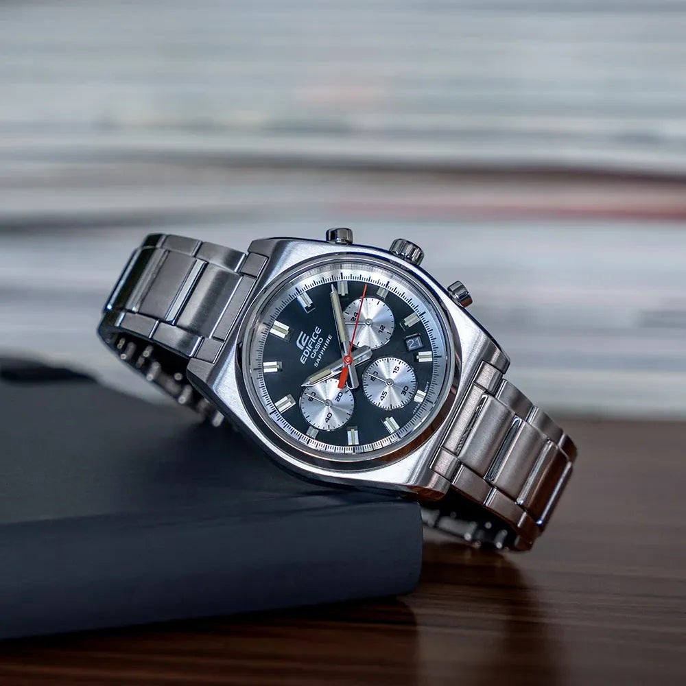 CASIO EDIFICE modelis MOTORSPORT CHRONOGRAPH BLACK