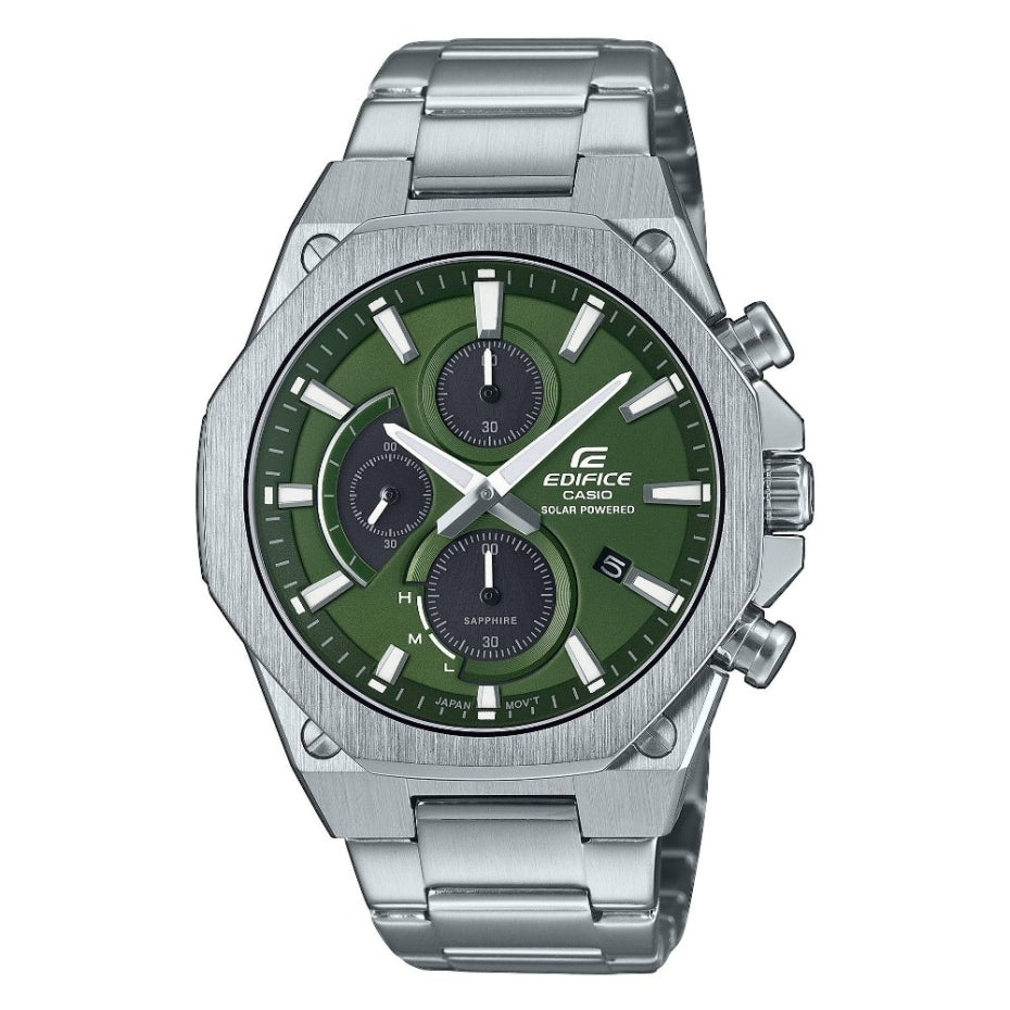 CASIO EDIFICE modelis CHRONOGRAPH SLIM SAPPHIRE - GREEN New!