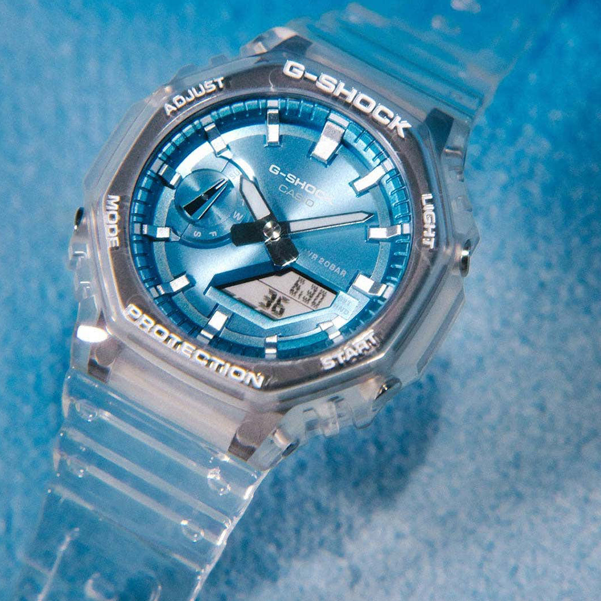 CASIO G-SHOCK modelis BRIGHT METALLIC - LIGHT BLUE