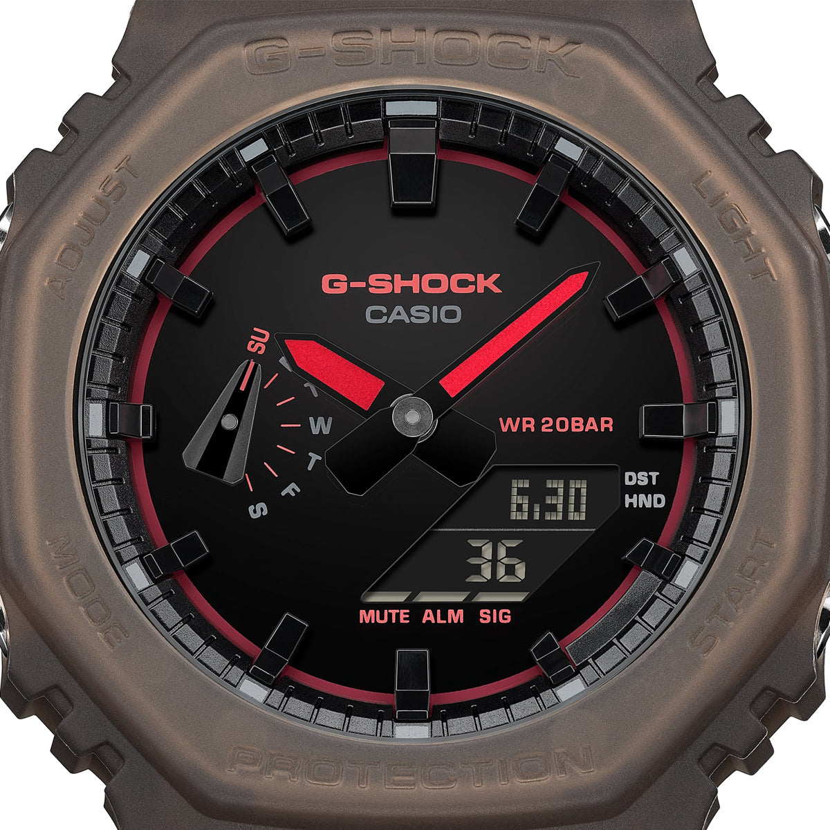 CASIO G-SHOCK modelis OAK - SMOKE LIGHT SERIE - BROWN NEW!