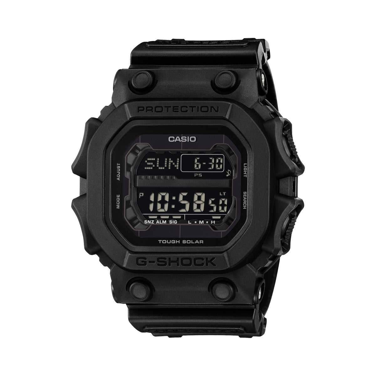 CASIO G-SHOCK modelis THE KING XL - ALL BLACK - WHITE BACKLIGHT