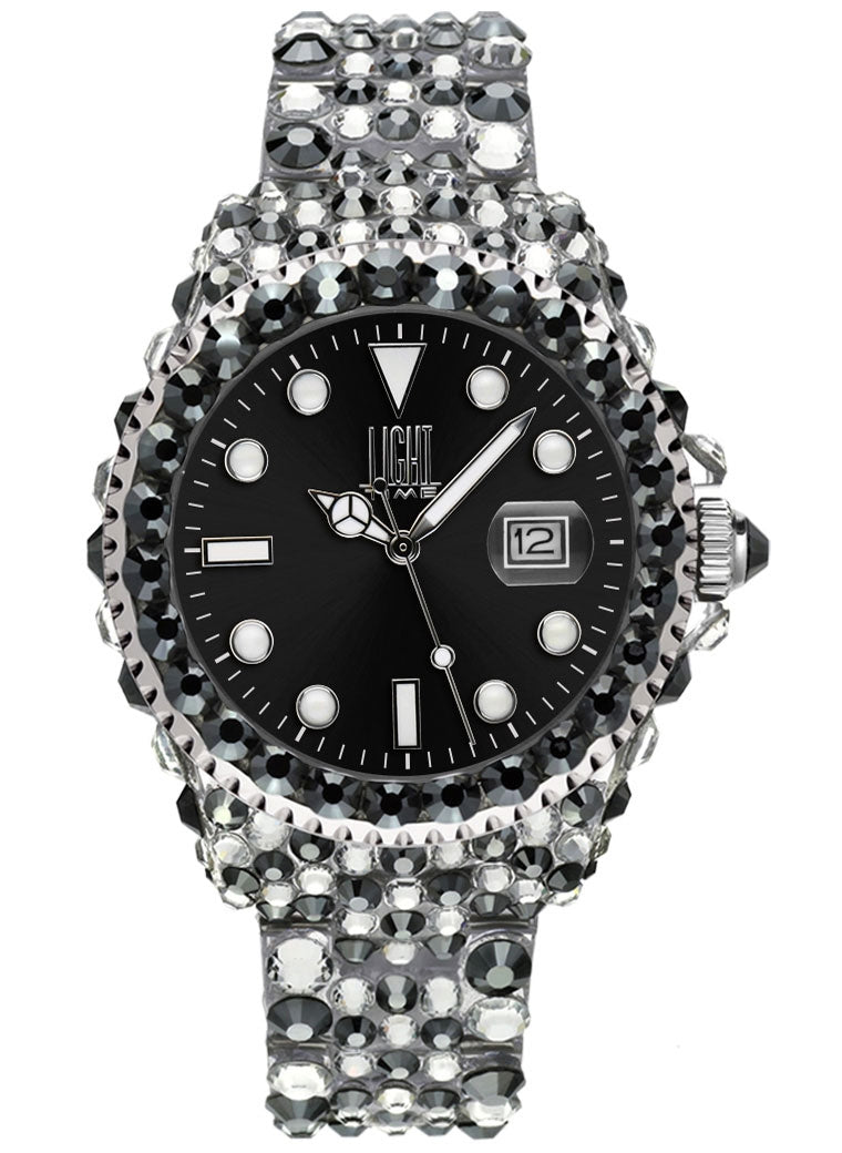 LIGHT TIME modelis MEDITERRANEO - Full Strass / Black
