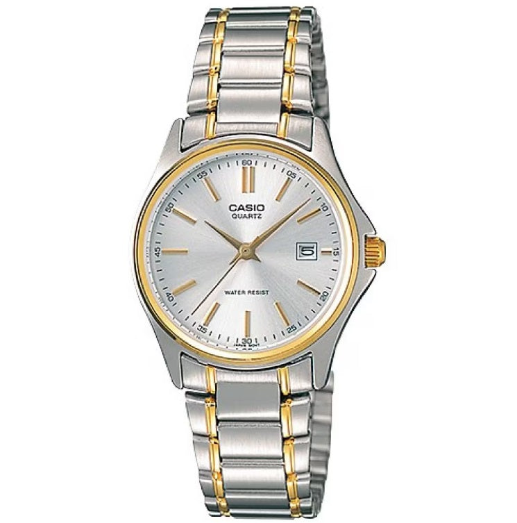 CASIO COLLECTION modelis Feminine DATE STEEL-GOLD - ARMasculineÈE GOLD INDEXES