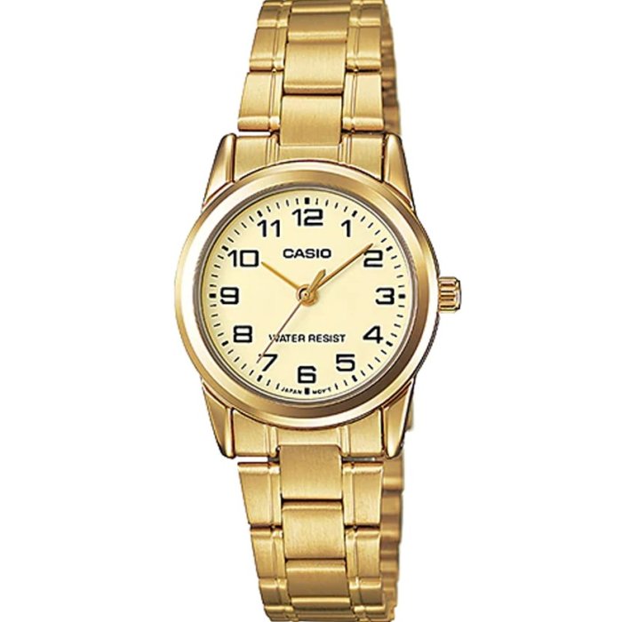 CASIO COLLECTION modelis Feminine 3H, GOLD - CHAMPAGNE