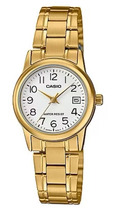 CASIO COLLECTION modelis LADY DATE, GOLD - WHITE