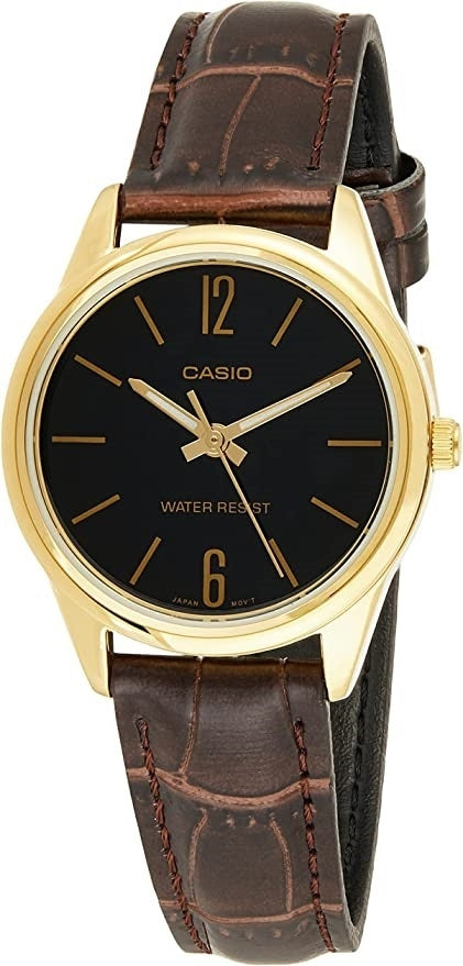 CASIO COLLECTION modelis ONLY TIME Feminine LEATHER - BLACK