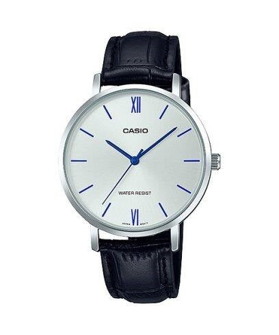 CASIO COLLECTION modelis MINIMAL, LEATHER - SILVER