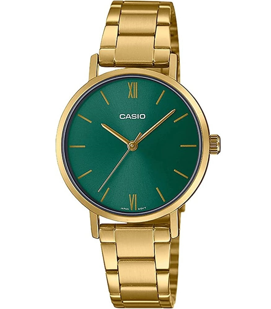CASIO COLLECTION modelis Feminine EASY TIME - GOLD, GREEN