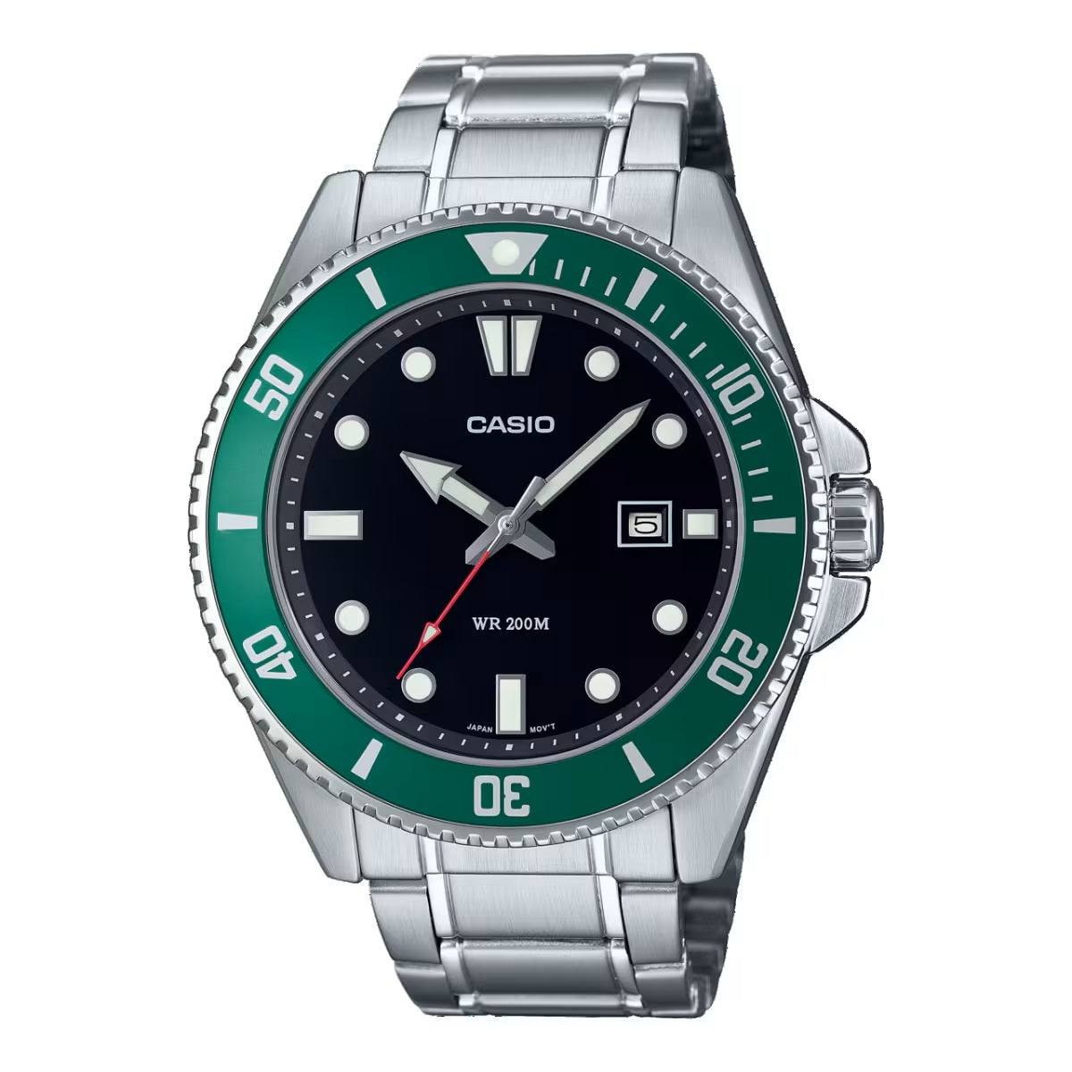 CASIO COLLECTION modelis DIVER DATE 200M - GREEN