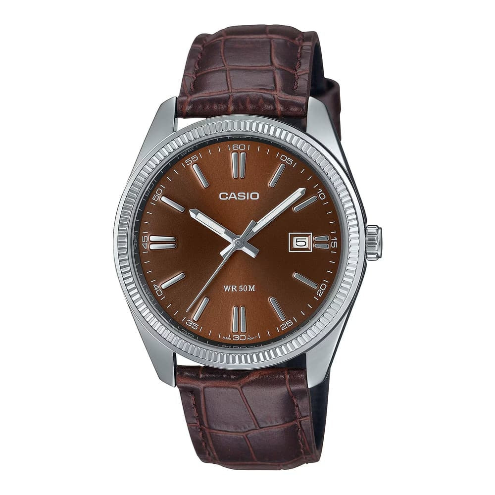 CASIO COLLECTION modelis DATE. LEATHER - BRONZE