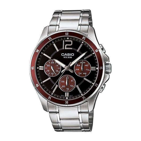 CASIO COLLECTION modelis MULTIFUNCTION CALENDAR - BLACK & BORDEAUX