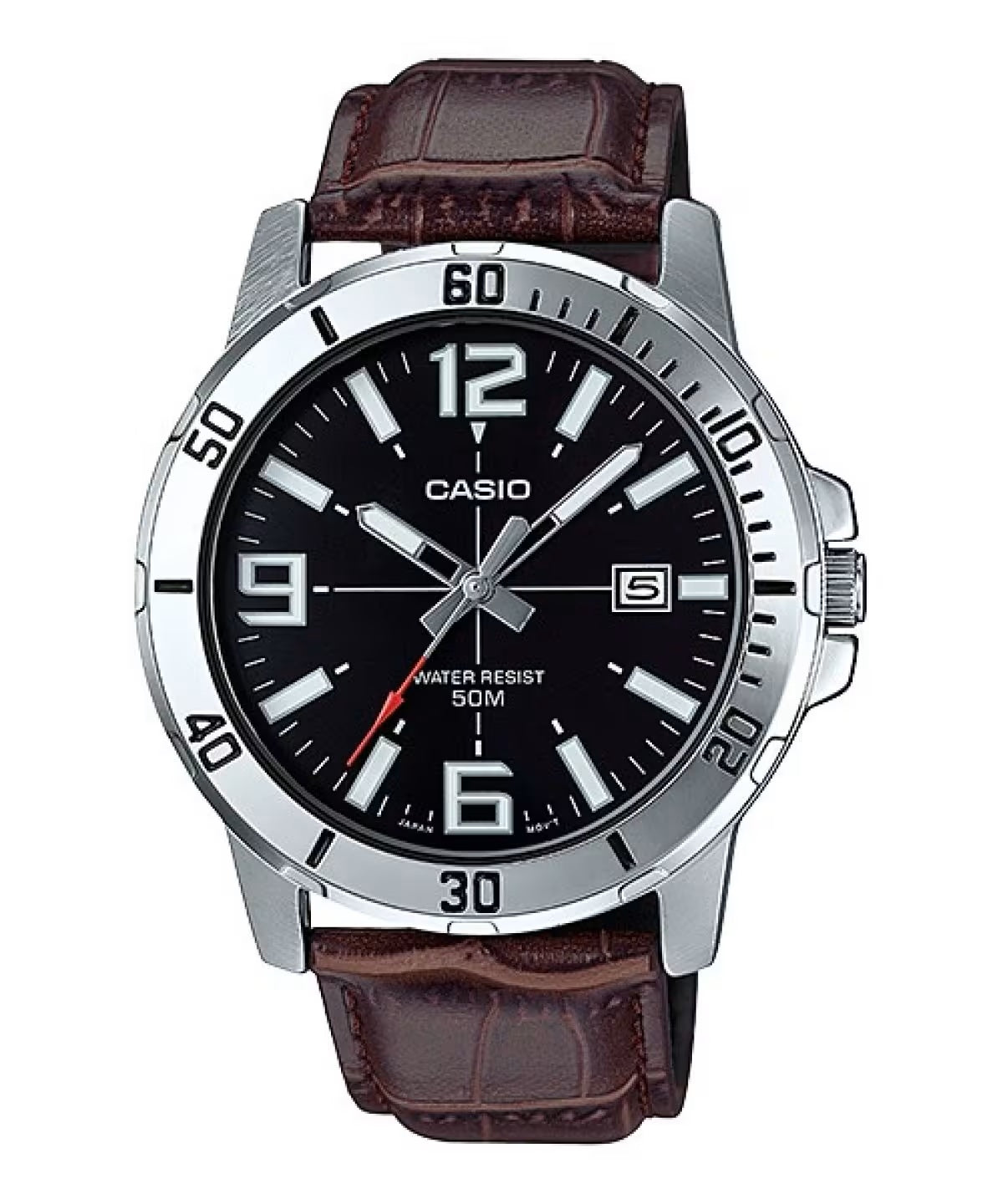 CASIO SPORT COLLECTION modelis DIVER 50M LEATHER - BROWN