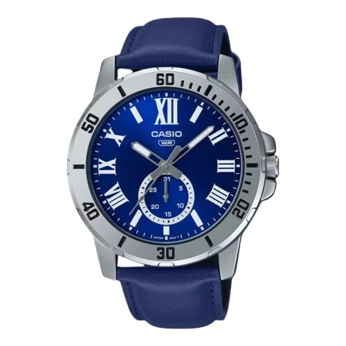 CASIO COLLECTION modelis DIVER DATE LEATHER - BLUE