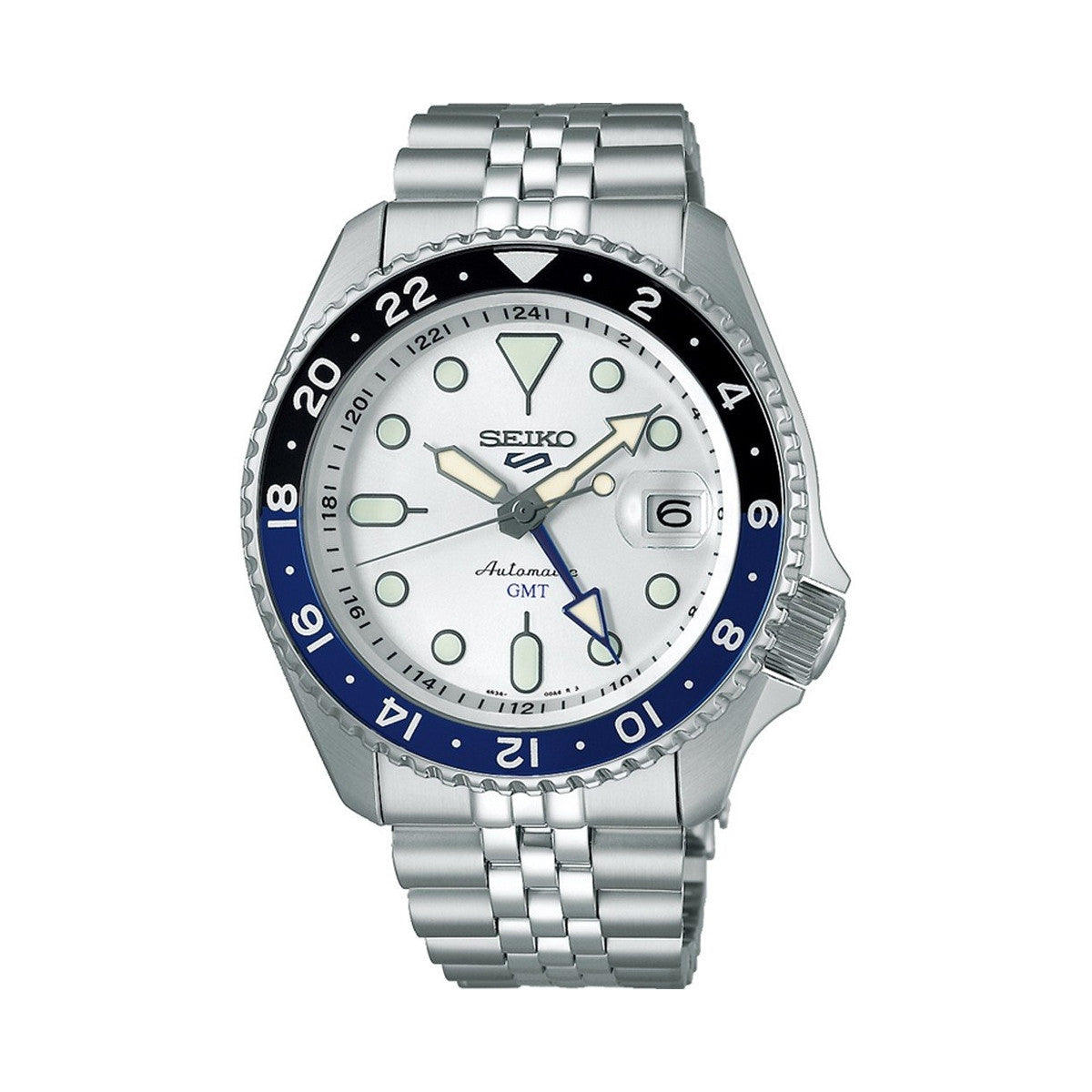 SEIKO 5 modelis SPORTS AUTOMATIC GMT - WHITE