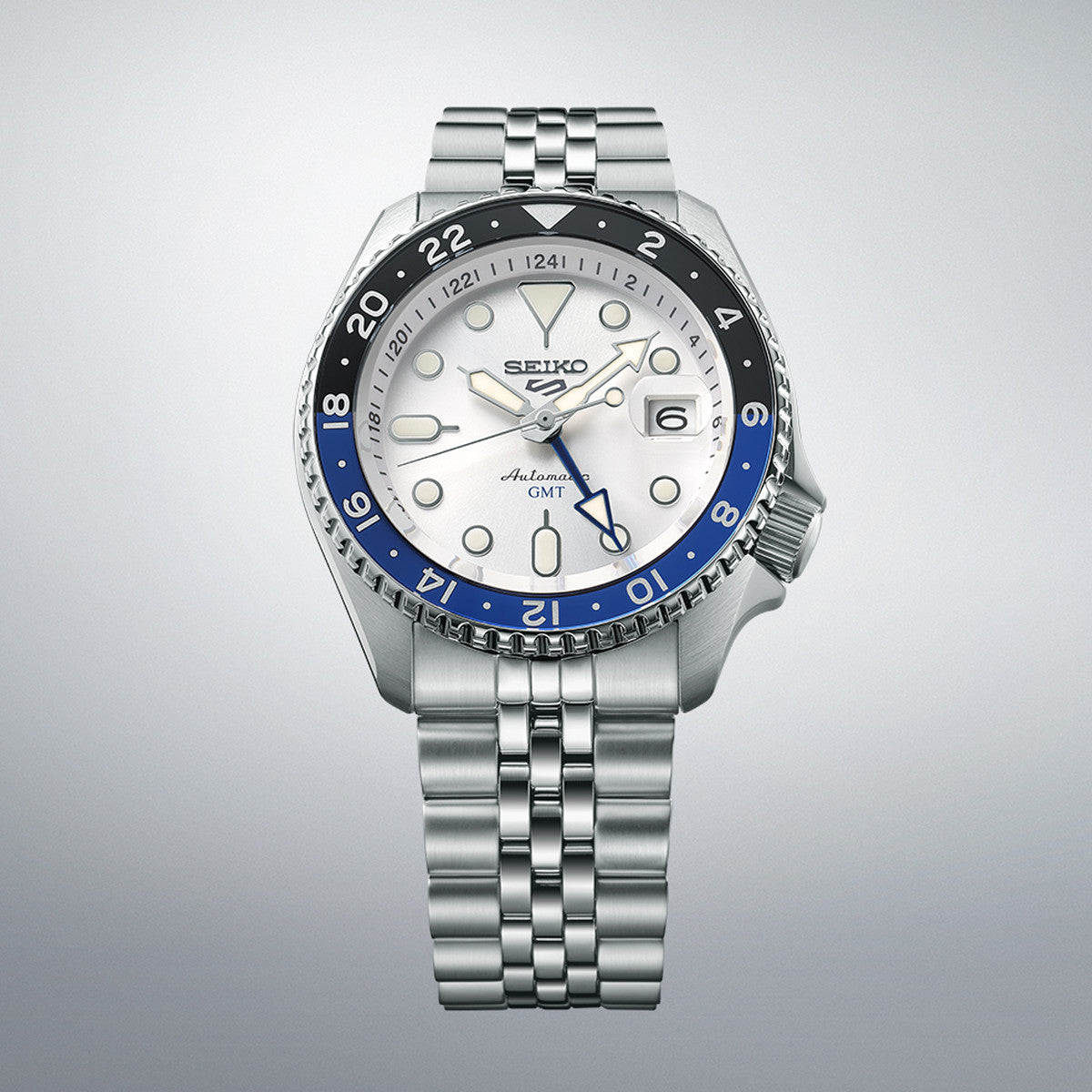 SEIKO 5 modelis SPORTS AUTOMATIC GMT - WHITE