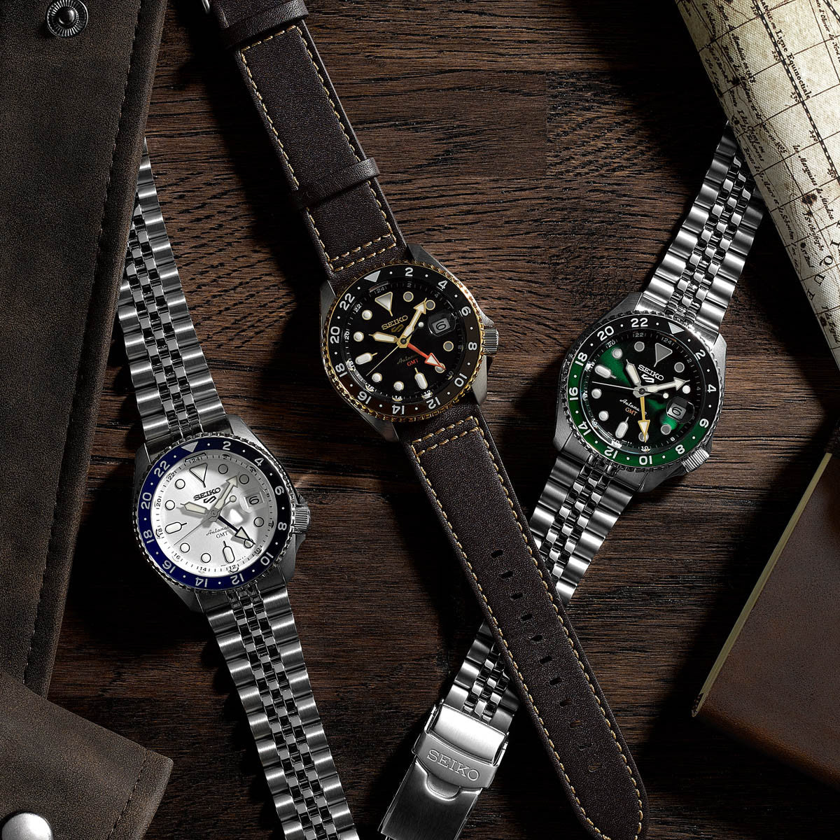 SEIKO 5 modelis SPORTS AUTOMATIC GMT - WHITE