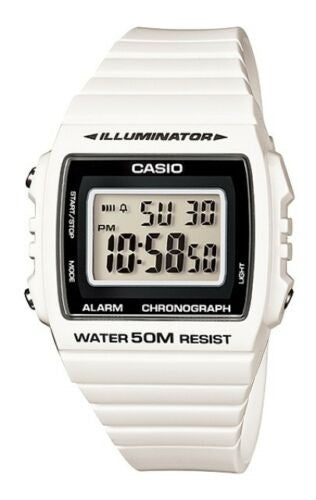 CASIO TIMELESS COLLECTION modelis SPORT ILLUMINATOR WR 50M, ALARM, CHRONOGRAPH - WHITE