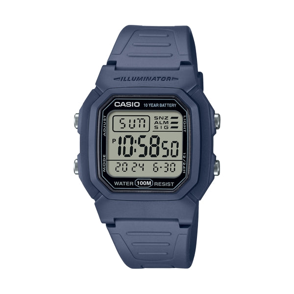CASIO TIMELESS COLLECTION modelis DIVER - DOUBLE TIME, ALARM, CHRONOGRAPH - 10 Year Battery - BLUE AVIO