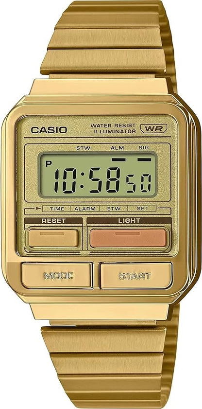 CASIO VINTAGE EDGY COLLECTION GOLD ****** A120WEG-9AEF