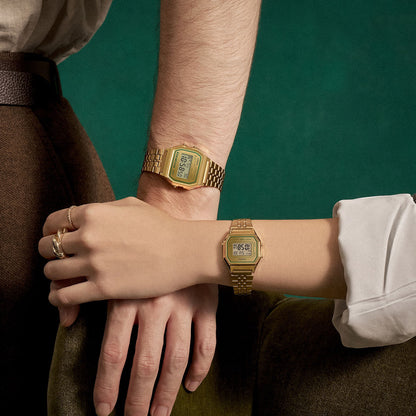 CASIO VINTAGE ICONIC - GOLD & GREEN A158WEGV-9AEF