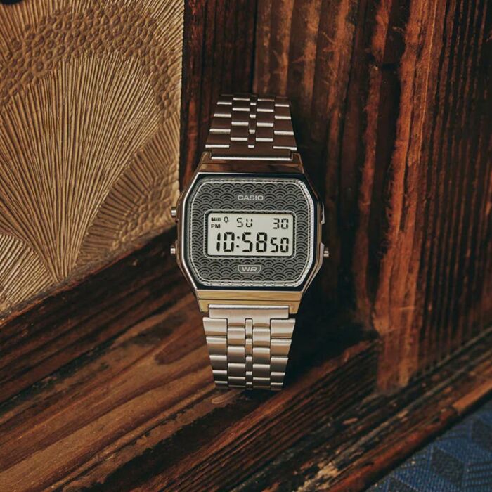 CASIO VINTAGE modelis ICONIC - TRADITIONAL SEIGAIHA PATTERN Limited Edition - GREY