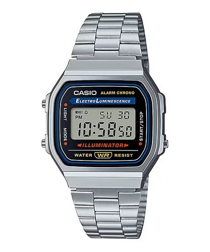 CASIO VINTAGE ICONIC — КЛАССИЧЕСКИЕ СЕРЕБРИСТЫЕ A168WA-1WDF