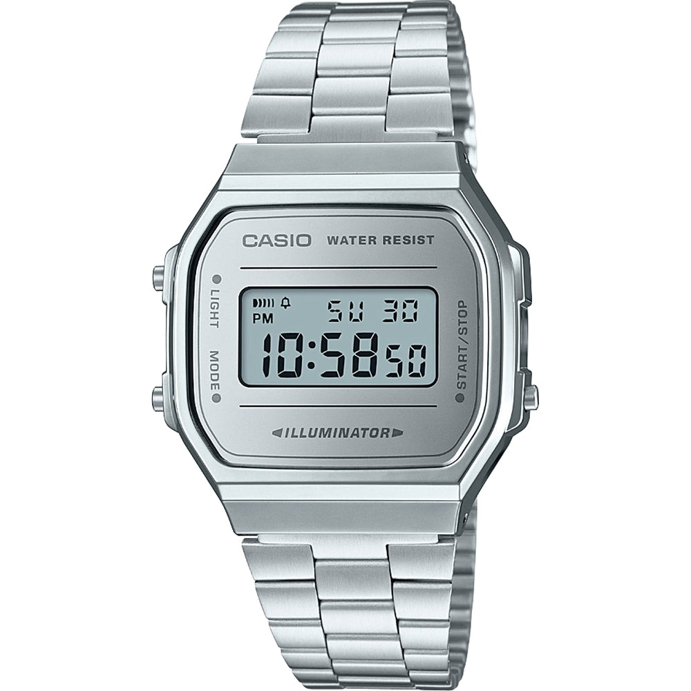CASIO VINTAGE ICONIC - ALL SILVER A168WEM-7EF