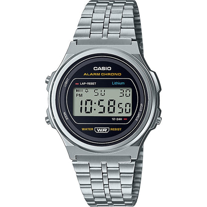 CASIO VINTAGE ROUND - BLACK A171WE-1AEF