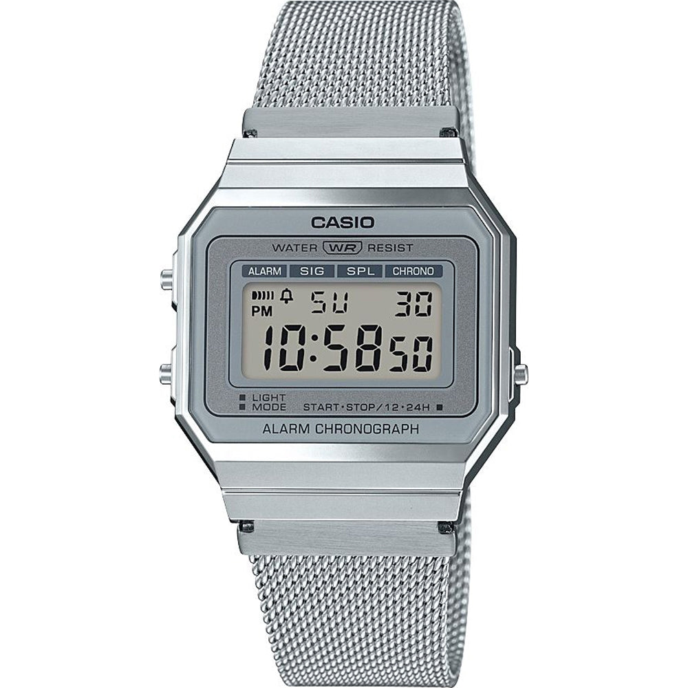 CASIO VINTAGE modelis ICONIC SLIM DESIGN - SILVER MESH