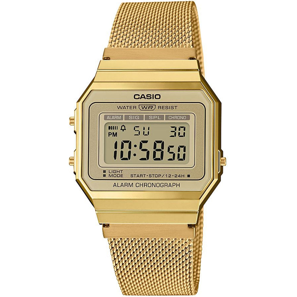 CASIO VINTAGE modelis ICONIC SLIM DESIGN - GOLD MESH