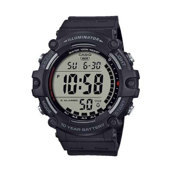 CASIO SPORT DIVER - ILLUMINATOR WORLDTIME 10 YEARS BATTERY - COLOR SERIE - BLACK AE-1500WH-1AVEF