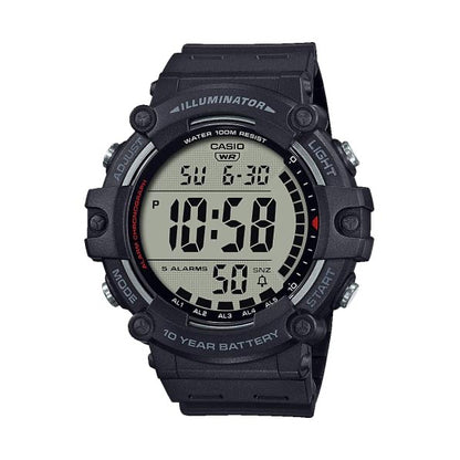 CASIO SPORT DIVER - ILLUMINATOR WORLDTIME 10 YEARS BATTERY - COLOR SERIE - BLACK AE-1500WH-1AVEF