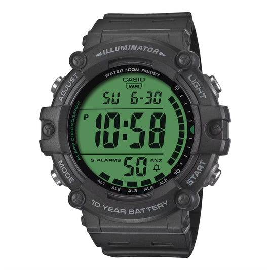 CASIO SPORT modelis DIVER - ILLUMINATOR WORLDTIME 10 YEARS BATTERY - COLOR SERIE - BLACK