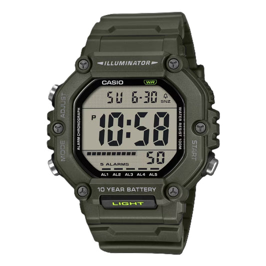 CASIO SPORT COLLECTION modelis OVERSIZE 10 YEARS BATTERY - GREEN