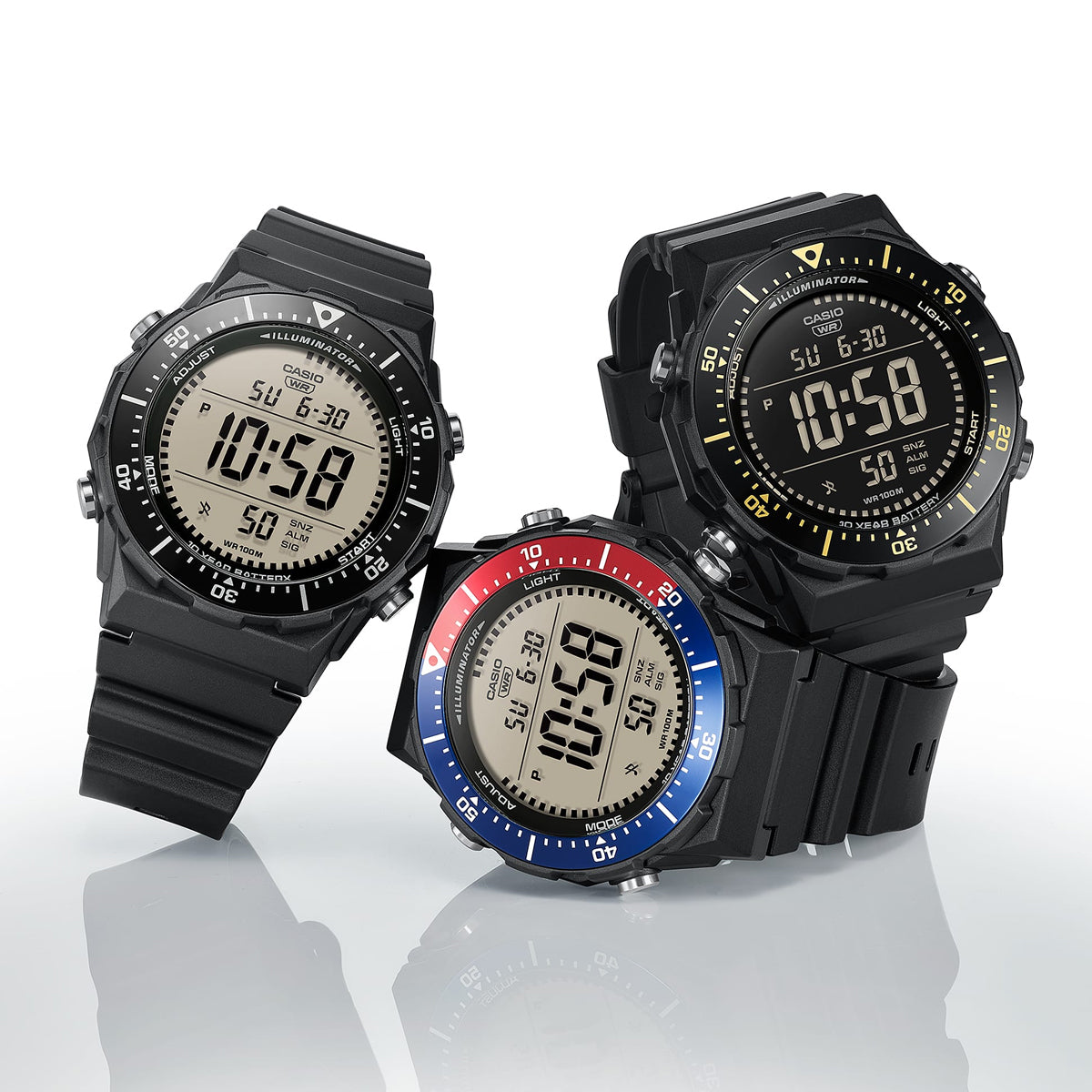 CASIO SPORT DIVER - New Case LCD - BLACK AE-1700H-1AVEF