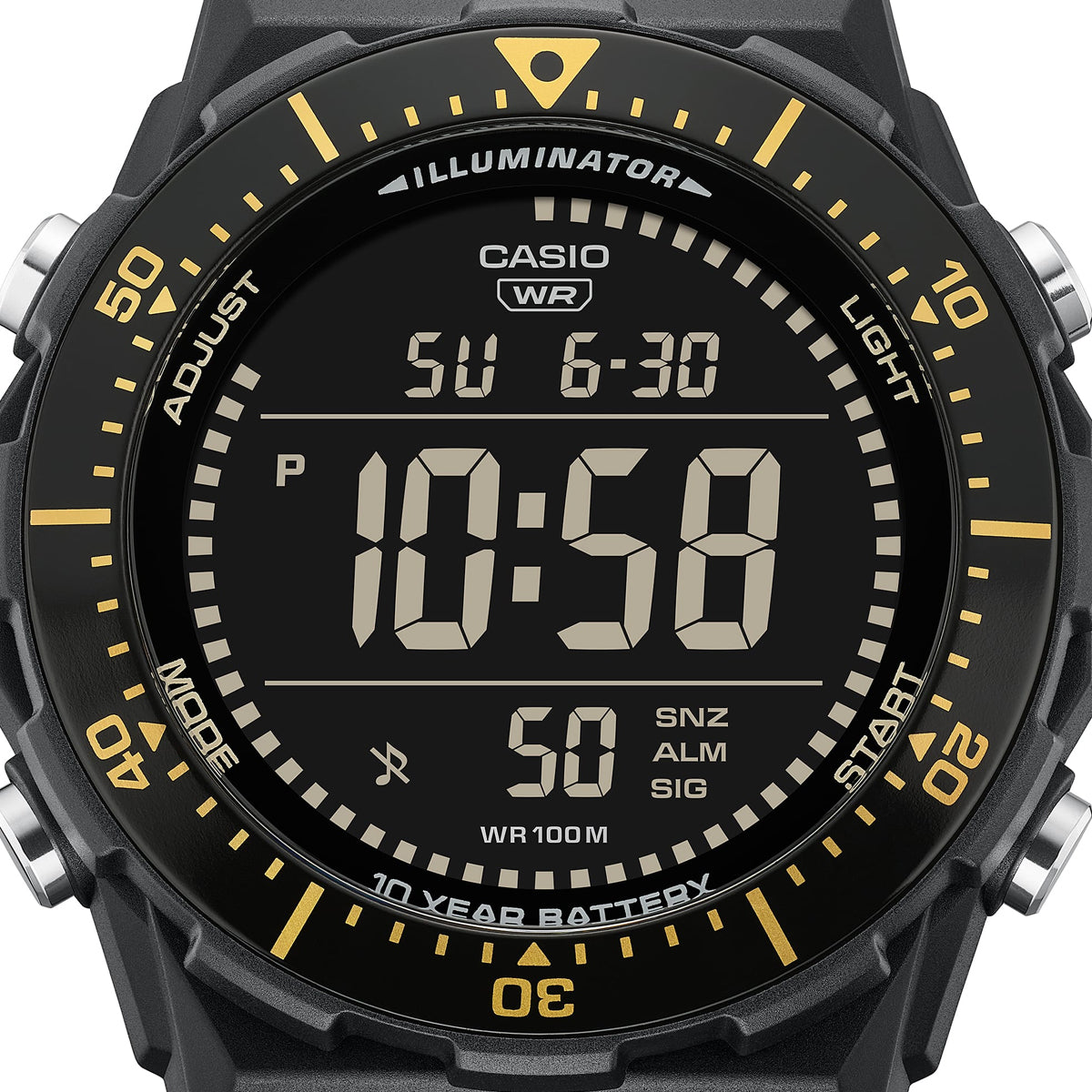 CASIO COLLECTION DIVER - New Case LCD - BLACK AE-1700H-1BVEF