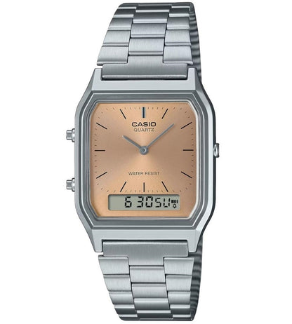 CASIO VINTAGE EDGY COLLECTION SUNRAY DIAL - PINK COPPER AQ-230A-4AMQYES