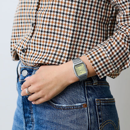 CASIO VINTAGE modelis EDGY COLLECTION SUNRAY DIAL - GREEN LEMON