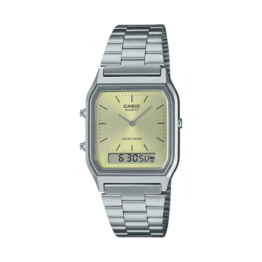 CASIO VINTAGE modelis EDGY COLLECTION SUNRAY DIAL - GREEN LEMON