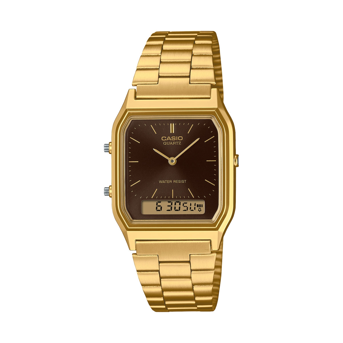 CASIO VINTAGE EDGY COLLECTION SUNRAY DIAL, GOLD - BLACK AQ-230GA-5AMQYES