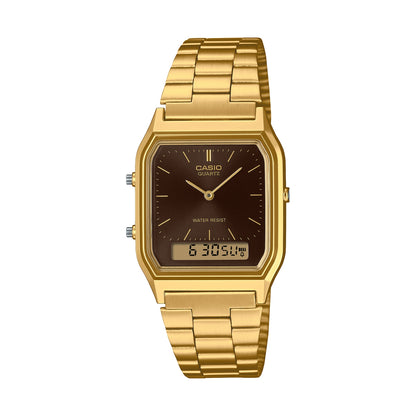 CASIO VINTAGE EDGY COLLECTION SUNRAY DIAL, GOLD - BLACK AQ-230GA-5AMQYES
